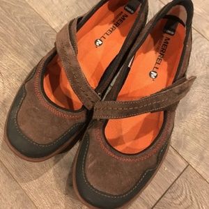 ****Merrell Womens Brown Shoes Size 6.5 Mary Janes